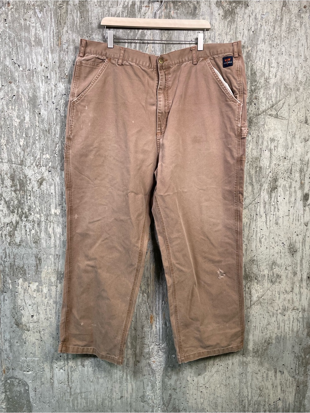 TICOMELA Men's Flame Resistant Carpenter Pants Size 44X30 in Brown